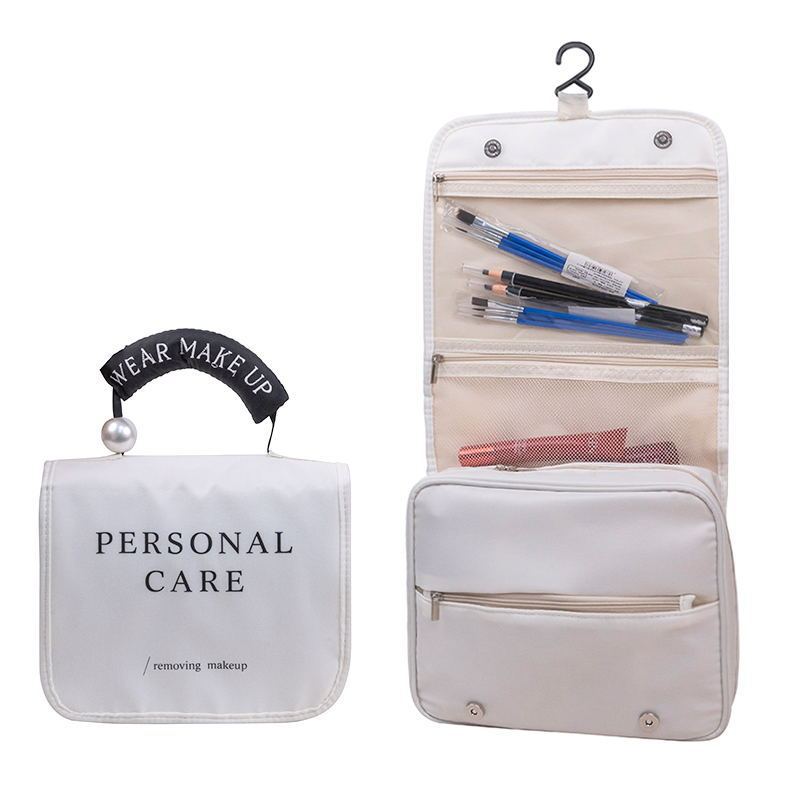 Jiangxi Marvellous Trade Co., Ltd. All-new fashion Oxford Travel Makeup Bag Multifunctional Brush Toiletry Pouch Cosmetic Bag With Hanging Hook Washing Bag