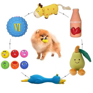 New Arrival Latex Dog Toys Ball Funny Interactive Puppy Toys Soft Squeaky Pet Toy for Small Dogs