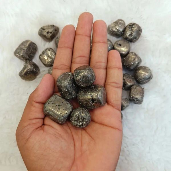 Wholesale Customized Size Polished Pyrite Tumbled Stone Beautiful Natural Gemstone for Trophy or Gift Amazing Crystal Crafts