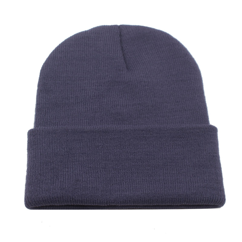 Manufacturer OEM Custom Men Cap Autumn Beanie Warm Skull Bonnet Solid Knitted Hat Man Winter Hats
