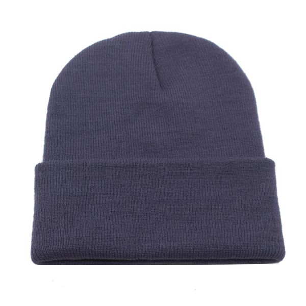 Manufacturer OEM Custom Men Cap Autumn Beanie Warm Skull Bonnet Solid Knitted Hat Man Winter Hats