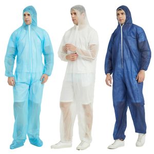 Best selling nonwoven bule disposable coverall elastic protective clothing sleeve Elasticated cuffs and elasticated waist