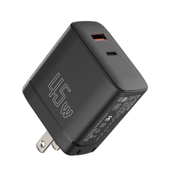 usb-c type c pd wall charger original 45w dual usb QC 3.0 fast charger 18w with 5v 3a output 2 ports for samsung power bank
