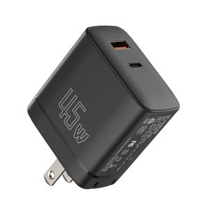 usb-c type c pd wall charger original 45w dual usb QC 3.0 fast charger 18w with 5v 3a output 2 ports for samsung power bank