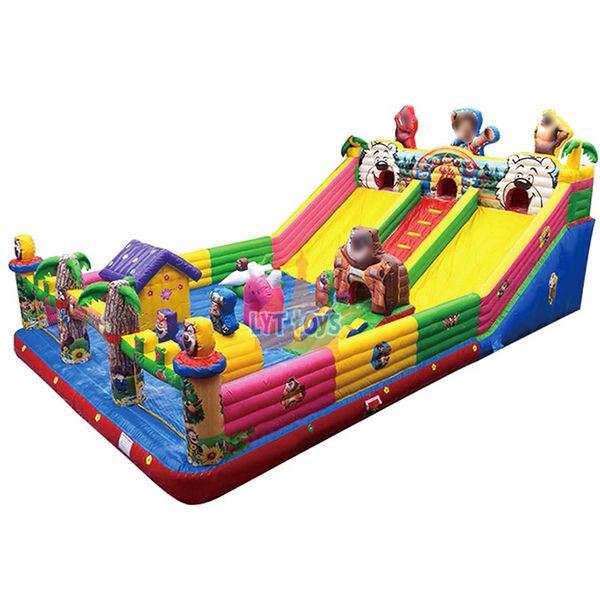 Large Inflatable Playground Bouncer Slide Commercial Outdoor Inflatable Theme Park