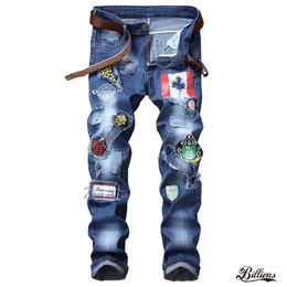 Jean Men Custom Wholesale Designers Rip Distressed Pants Men's Denim Jeans Classic