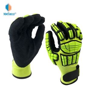 NMSHIELD Cut Resistant Glove Level 5 Nitrile TPR Mechanic Gloves Impact TPR Glove for Construction