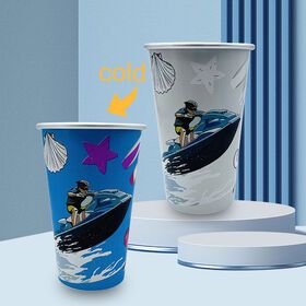 450ml aluminum color-changing cup Cold color-changing beer aluminum cup soda printing cold drink color-changing cup