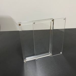 High quality crystal premium protective booster box high clear acrylic display card holder with magnets