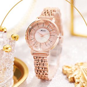 MEIBIN luxury gold flower diamond ladies girl gift watch women custom logo luxury women watch set with box girls wrist watches