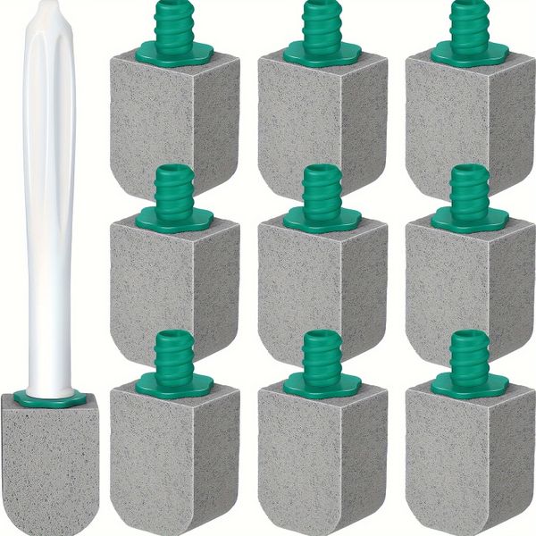Eco-Friendly Pumice Toilet Brush Set Long Hand Deep Clean Bathroom Brushes Pool Sink Grill Hard Water Stains Removal Uncharged