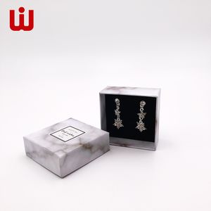 Custom logo marble pattern jewelry box set jewelry cosmetic packaging boxes small packaging boxes