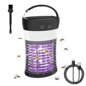 Solar Mosquito Killer Lamp 4 Light Modes Solar Bug Zapper Outdoor Mosquito Zapper With Waterproof Camping Lantern
