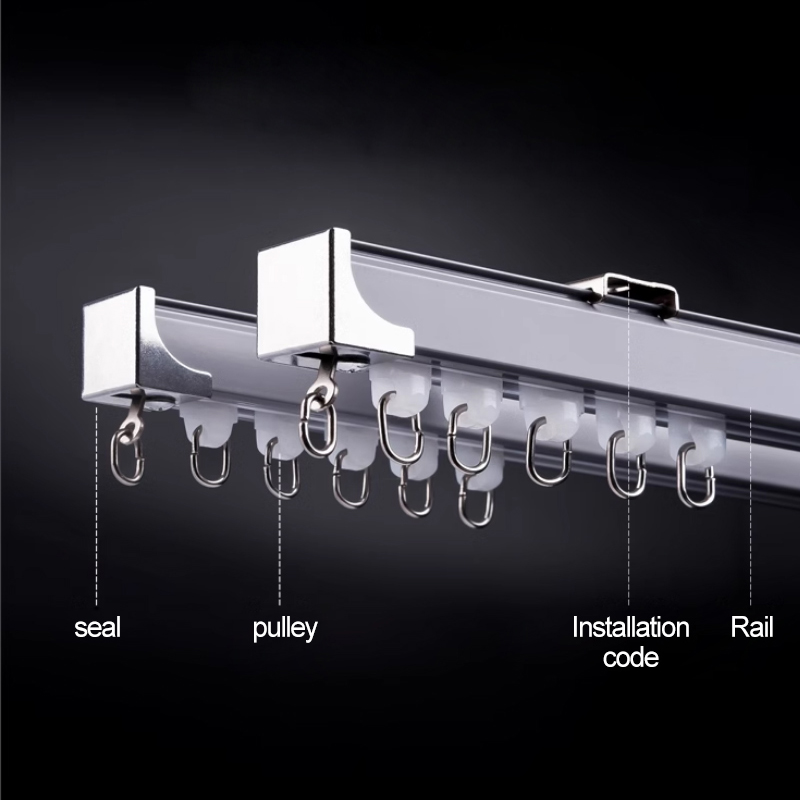 Zhongshan Lianshui Textile Co., Ltd. wholesale factory price ceiling mounted stainless steel curtain rail track for household