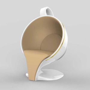 Creative Cup Shape Lounge Chair Leather Coffee Shop Decor  Leisure Cup Chair