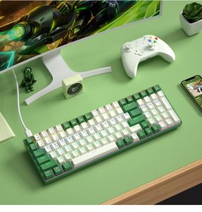 New Arrival 100 keys red switch hotswap trading wired gaming mechanical keyboard for Desktop Laptop