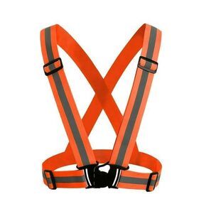 Good quality adjustable reflective safety vest with elastic belt