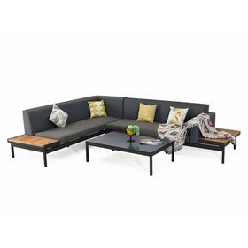 Cheap Price 3pcs Alum Corner Sofa Garden Sofa Set for Outdoor