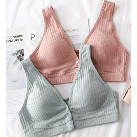Breastfeeding Bra Summer Cotton Pregnant Women Sleeping Bra Maternity Underwear Wireless Nursing Bra M TO XXXL