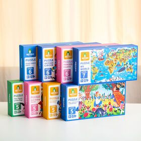 Customized Unique Paper Cardboard High Quality Board Game Custom Adult Jigsaw Puzzle 1000 Map DIY Toy OEM Box Style Time Packing