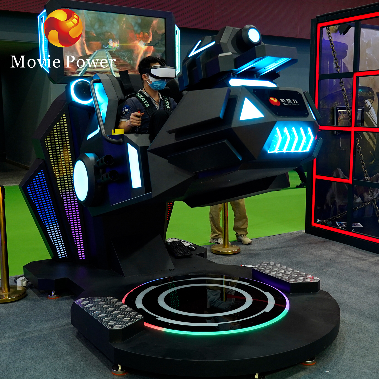 9d Vr Shoot Game 360 Degree Rotating Flying Virtual Reality Game Flight VR Simul Black Ski Simulator Machine Indoor