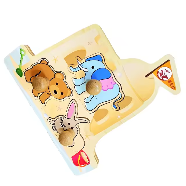 Toy Wooden Puzzle Baby Toys Wood Fashionable Chunky Puzzle