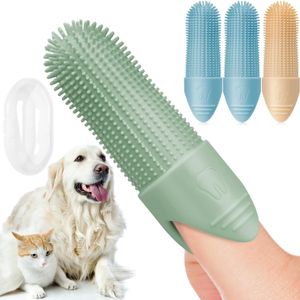 Silicoco Wholesale Custom Silicone Dog Finger Toothbrush For Tooth Teeth Cleaning Pet Grooming Toothbrush Pet Toothbrush