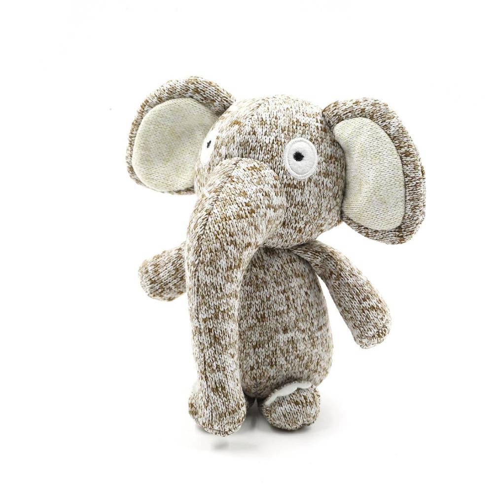 Eco Friendly Cute Soft Elephant Plush Toy Wholesale Stuffed Pet Chew Squeaky Interactive Toys for Dogs