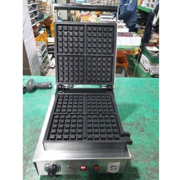 Korea Electric Belgian 4 square 1 waffle machines(Large), Oil pan(Sideways), WER-350S2, Belgian waffle maker
