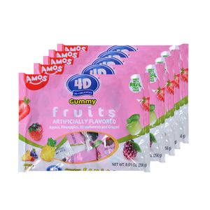 Amos Halal/kosher Certificate Wholesale Custom Fruit Flavour Jam Filled Jelly Gummy Candy Fruit Sweets