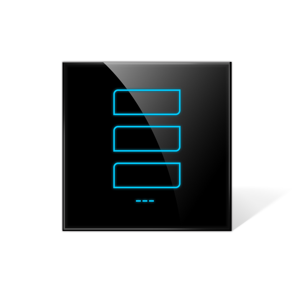 Lanbon Smart home automation system smart 3 gang two way switch with tempered glass touch panel