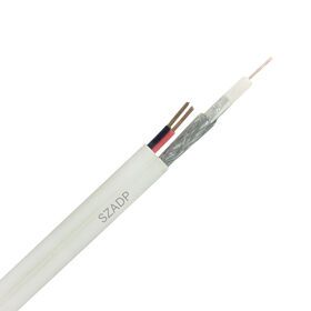 0.8mm Cu 96CCA braing Rg59 coaxial cable with 2 core 0.75mm2 CCA power CCTV cable