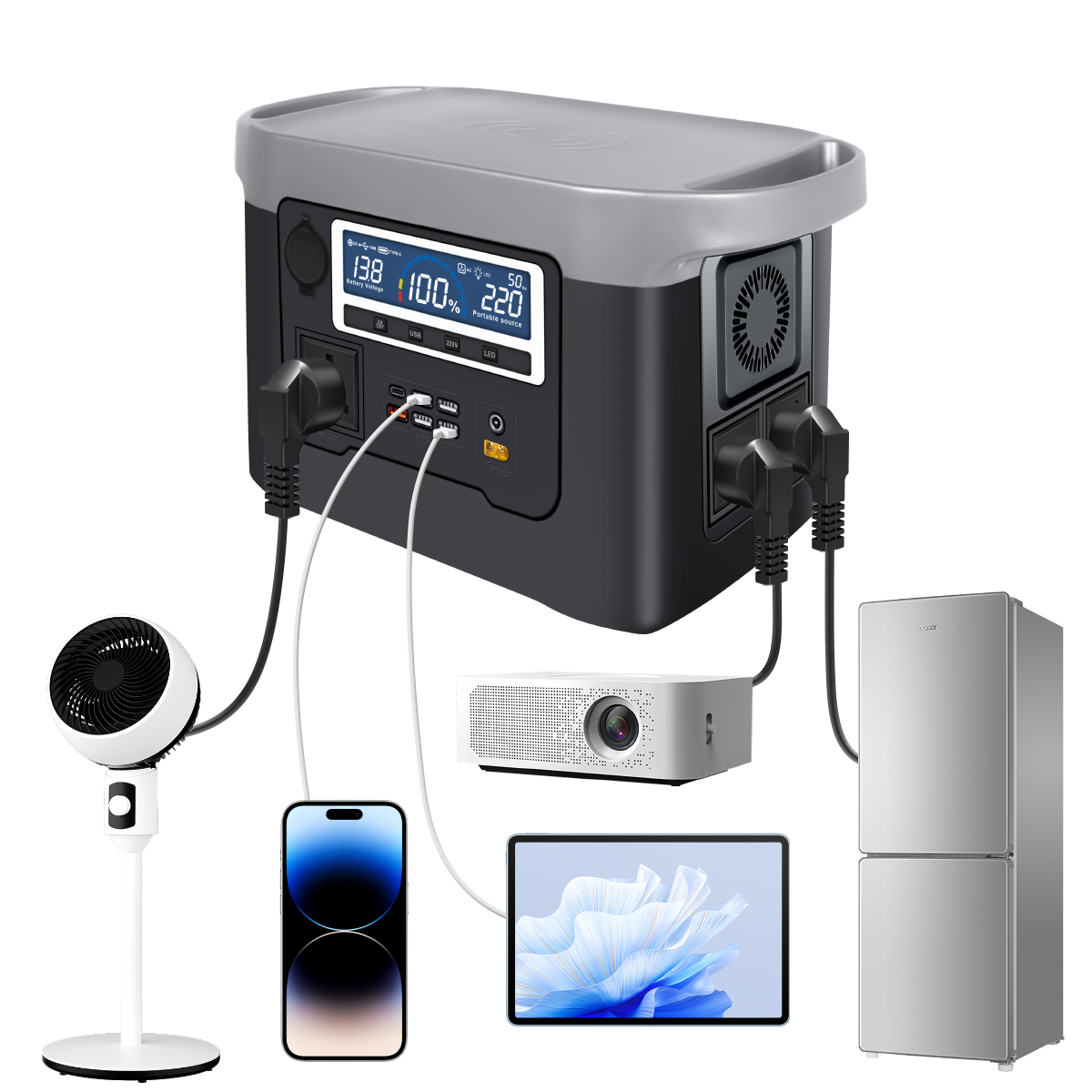 Dongguan Puneng Technology Co., Ltd. 110v 120v solar generator portable power station power bank with ac output portable power station 600w