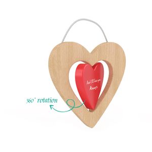 Valentines Labels Art Craft Pieces Blank Name Tags Wooden Love Heart Shape Slices for Party Wedding Home Decoration Art Craft