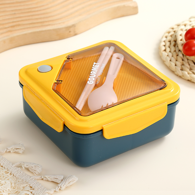 customized bento box office school plastic with removable compartments for kids square lunch box