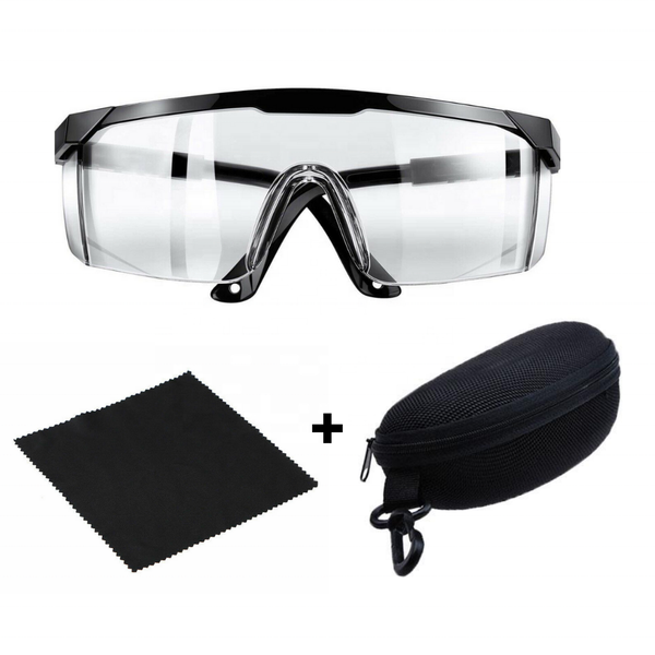 WEJUMP Eye protection Anti-fog Scratch Resistant Clear Wraparound Lenses Adjustable Lab side protection Safety Glasses
