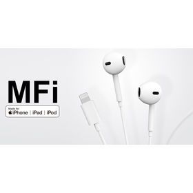 MFi certificated Lightning headphones with microphone