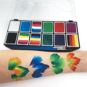 Professional Face Paint Palette 12 pcs Kit water activated Face body paint Non-Toxic Paint Water Based for Halloween