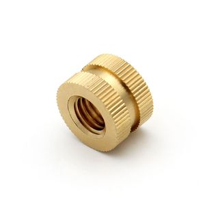 High-Quality Turned Milled Brass Custom Precision Blind Hole Through Hole Nut CNC Swiss Sliding Head Machining Copper Nut