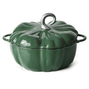 Manufacturer Wholesale Cast Iron Pot Enamel Pumpkin Shape Stew Soup Pot With Lid
