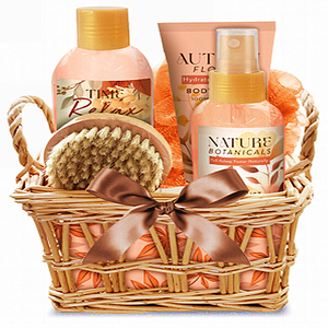 Hot Sale Private Label Luxury Travel Body Skin Bath gift basket for women storage baskets bath set