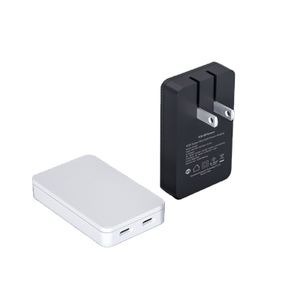 Mini GaN Wall Charger 35W 2 Type-C Custom OEM ODM Phone US JP Foldable Plug Travel Smart OTP FCP PD3.0 Fast Power Supply Adapter