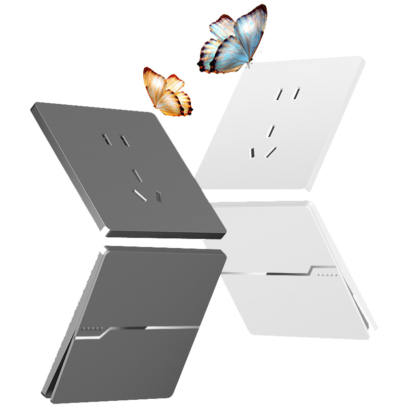 Guangxi Qingqiu Energy Conservation Technology Co., Ltd. UK/EU Standard electric 10A 1 Gang Switches And Socket PC Panel Wall Light Push Button Switch