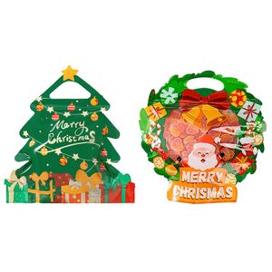 Spot Customizable Design Special Shaped Christmas Self-Sealing Zipper Cookies Snowflake Crisps Baking Packaging Plastic Bags