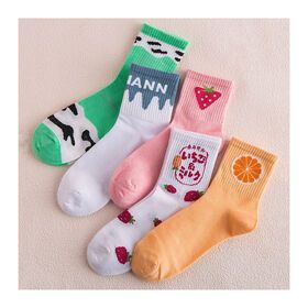Socks Uron Cartoon Cute Hip-hop Skateboard Custom Socks Soft Cotton Popular Couples Cartoon Women Girl Socks from zhejiangPopular