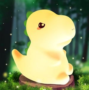One Fire Dinosaur Night Light for Kids, 16 Color Changing Kids Night Light, Silicone Dinosaur Nightlight for Kids Room