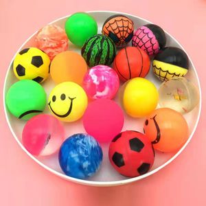 Wholesale Vrious Designs and Different Kinds Toy Rubber Bouncy Balls Rubber Material with Mixed Colors Bouncy Ball Children gfit