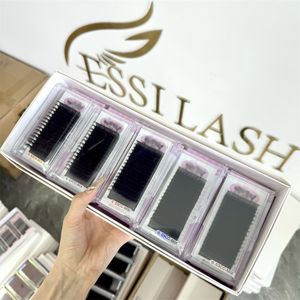 ESSI LASH Ellipse Flat Lashes 0.15 0.20 C CC D Soft Short Split-Tips Eyelash Extension Flat Lashes