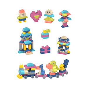 85PCS TPE Soft Plastic Model Toy Type Kids DIY Assembling Blocks Large Particle Puzzle Early Educational Building Blocks
