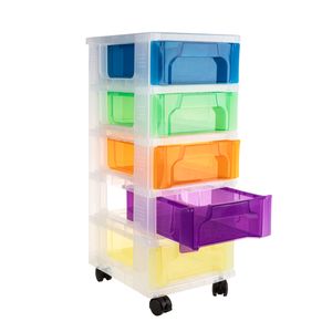 29747 Portable Shallow 6-Layer office storage Cabinet Modern Design household storage drawer cabinet Plastic Tool Storage Box